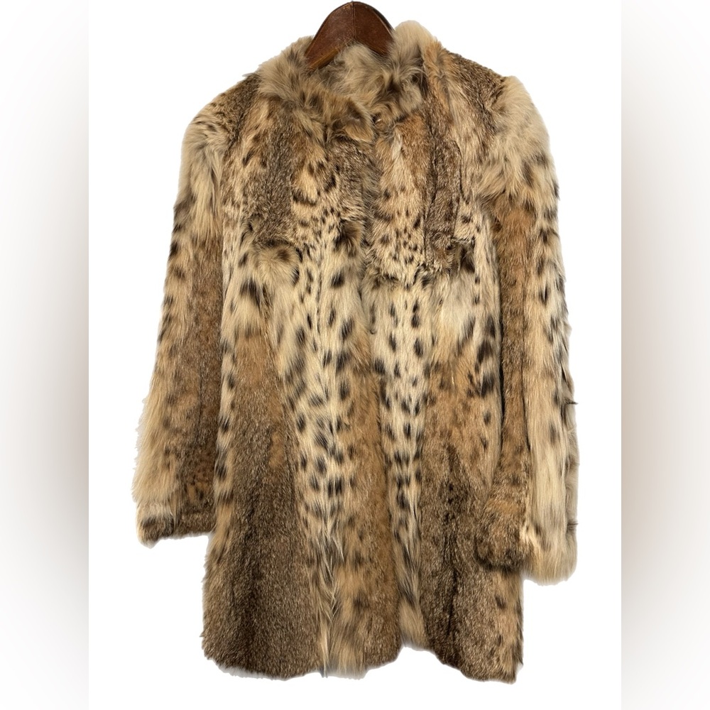 Custom 1980s Vintage Bobcat Fur Coat